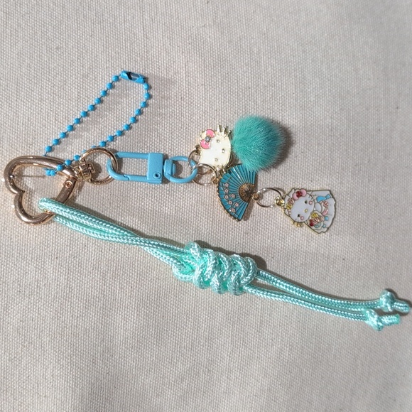Accessories - Cute Hello Kitty bride Handmade Keychain Bag Charm *Customizable*